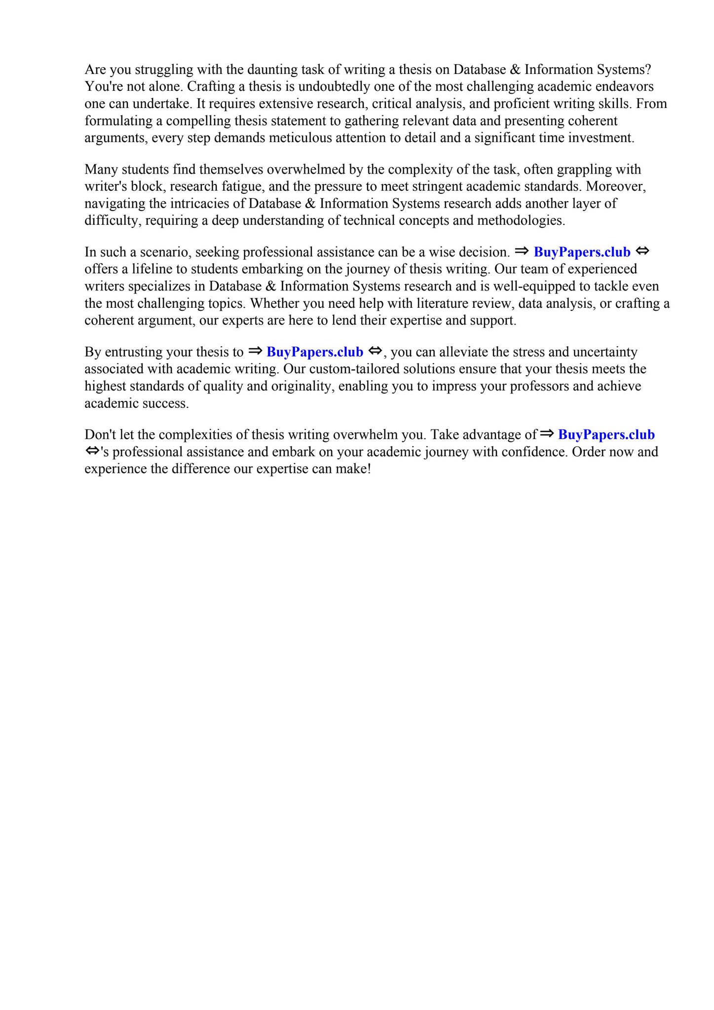 Research Paper On Database & Information Systems by American University ...