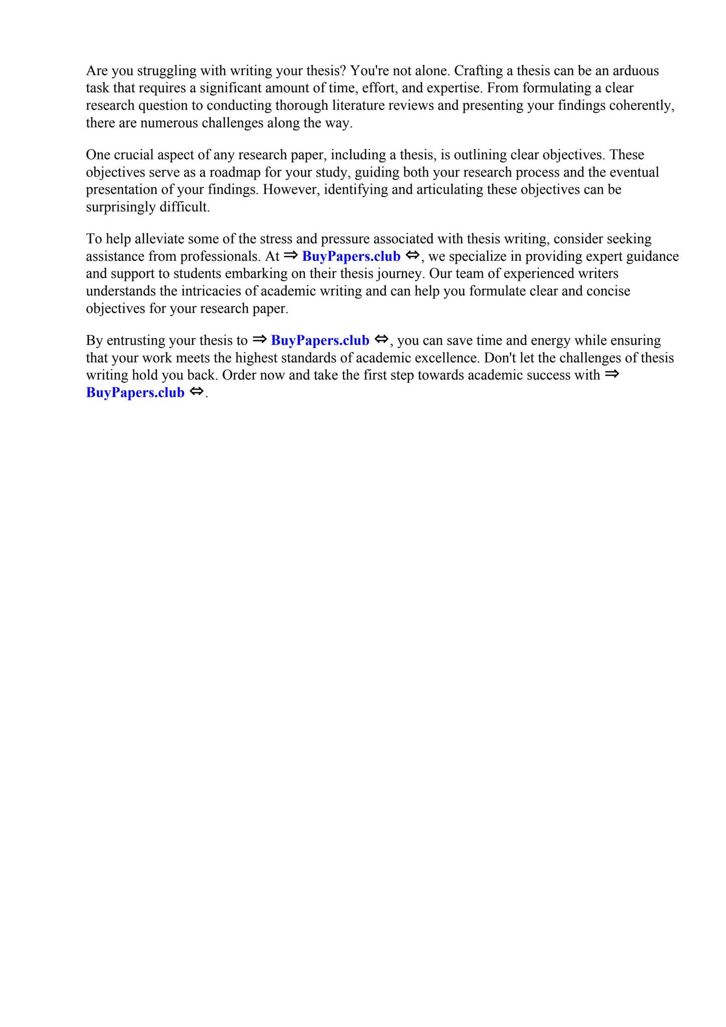 Sample Objectives Of The Study In Research Paper by University of South ...