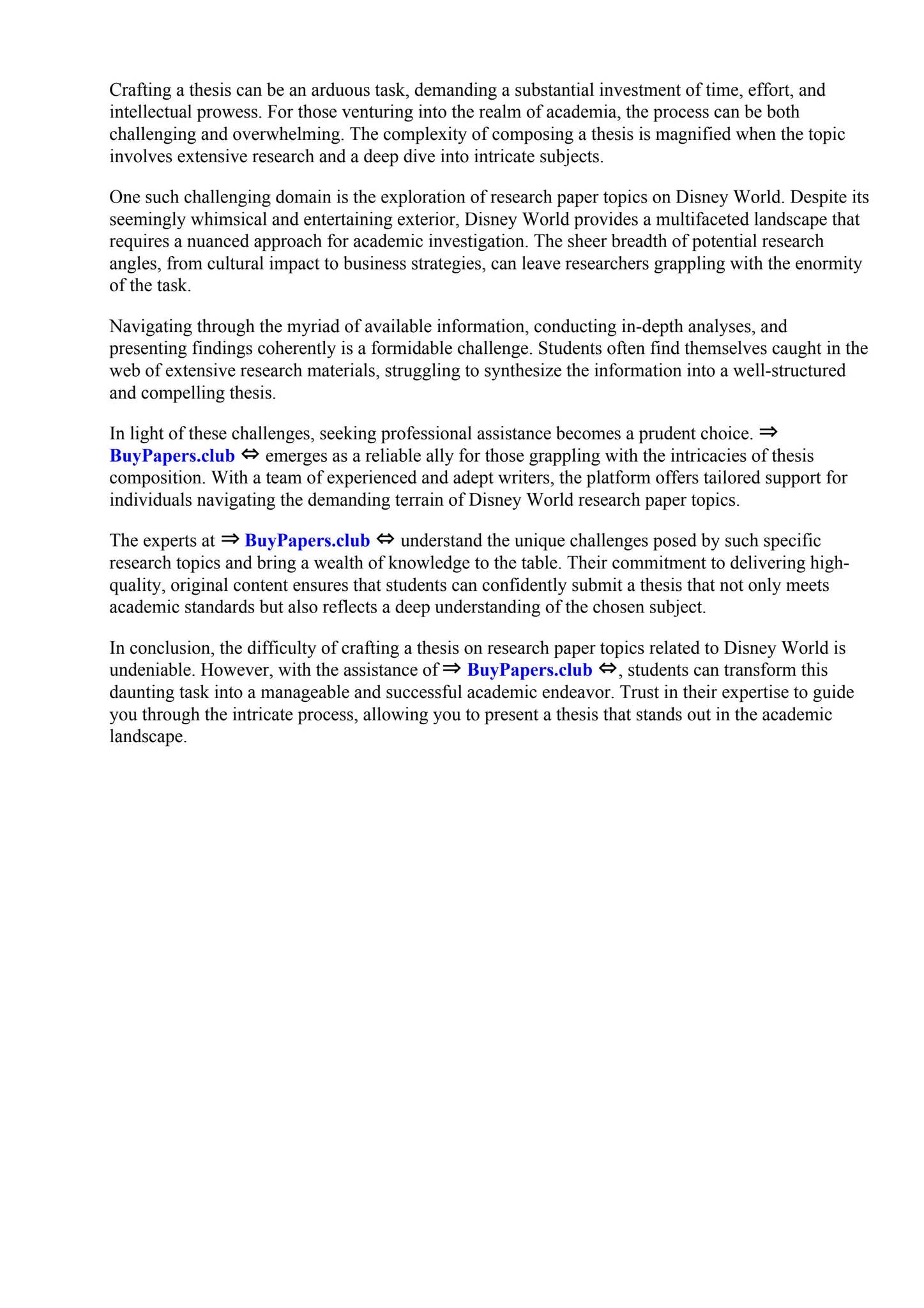 Research Paper Topics On Disney World by The Commonwealth System of ...