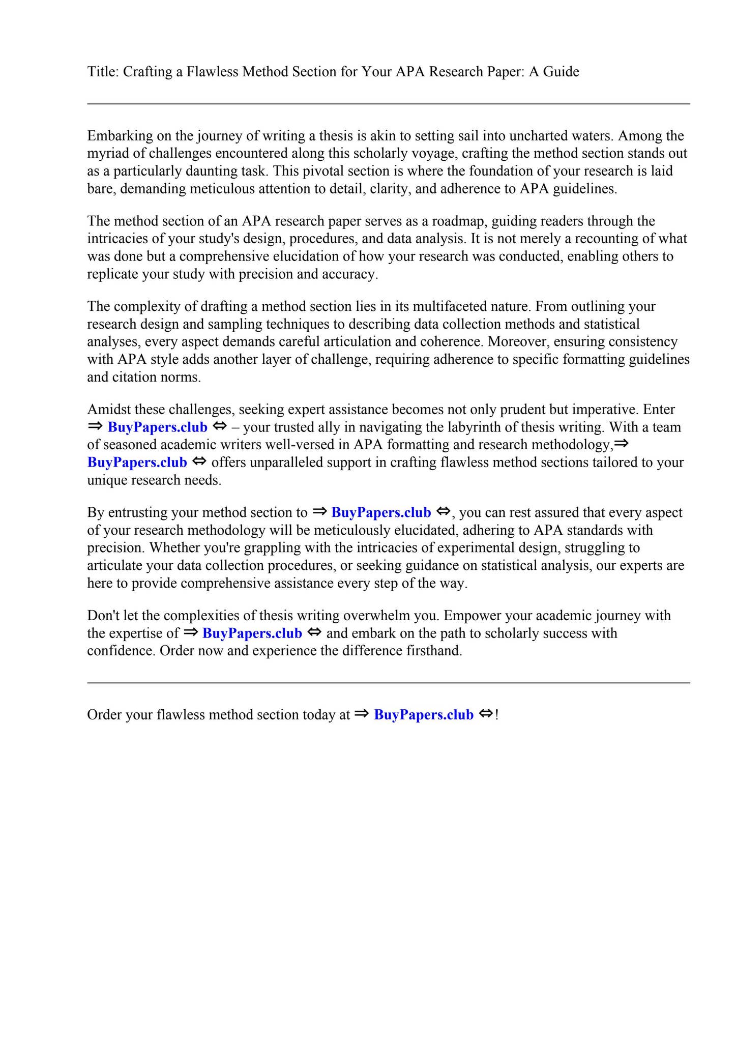 Sample Apa Research Paper Method Section by Bluefield State University ...
