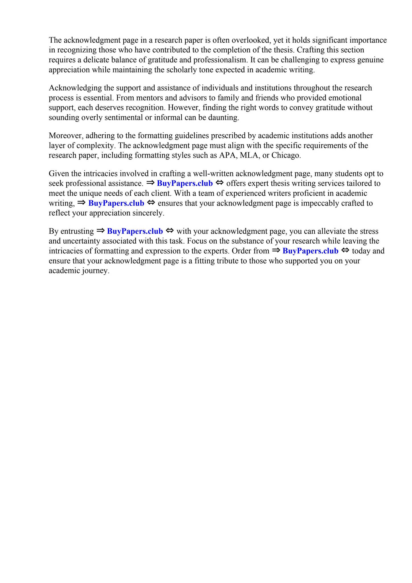 Acknowledgement Page In Research Paper by Truett McConnell University ...