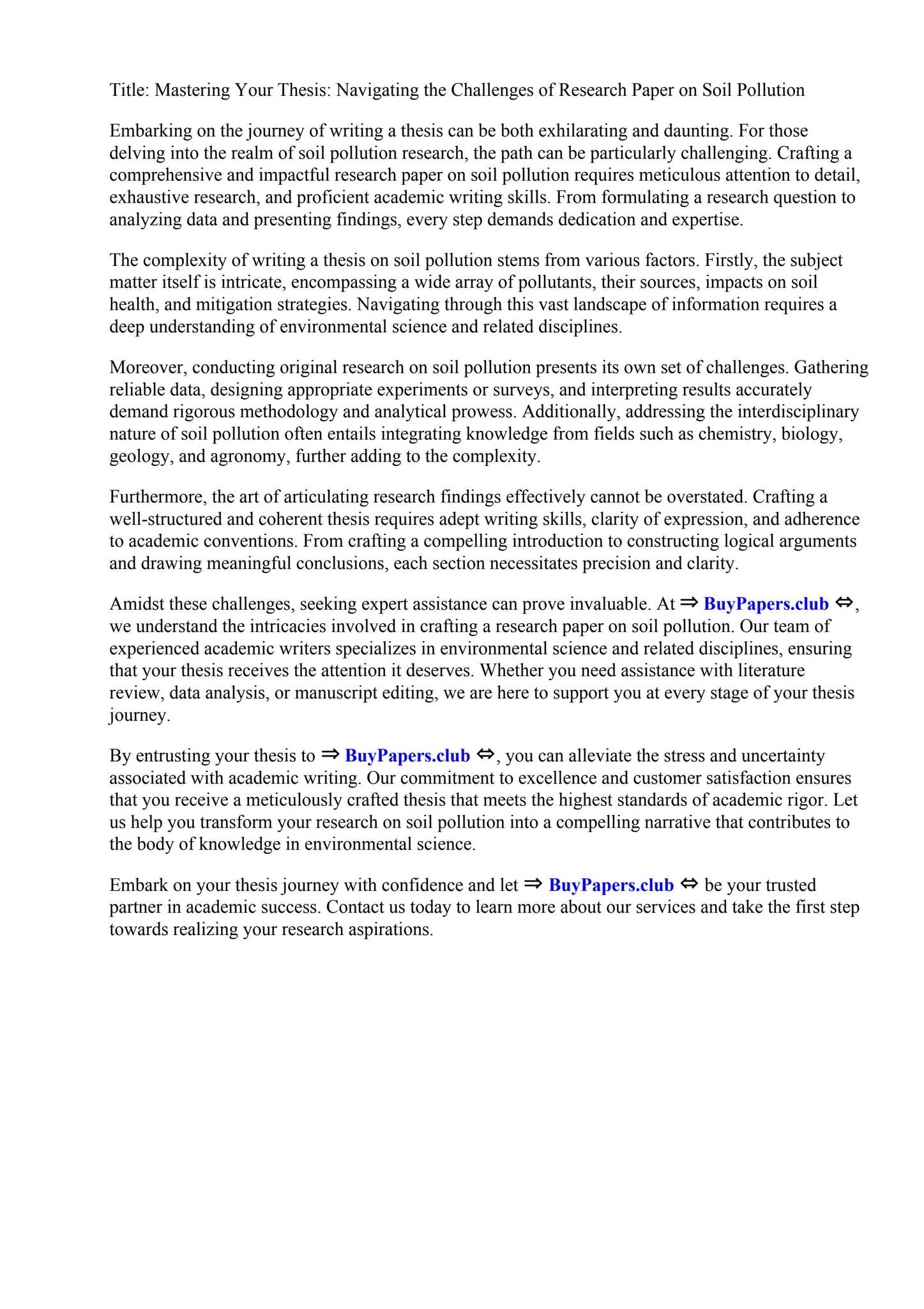 Research Paper On Soil Pollution Pdf by City Vision University - Issuu