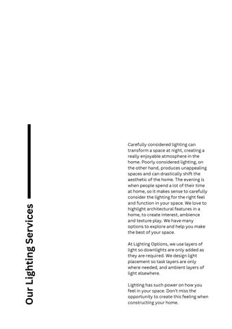 lightingoptions 灯饰目录 · 灯饰 Options Design + Supply 第 8 页