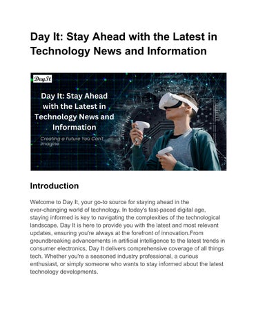 Access the Latest in Technology News and Information