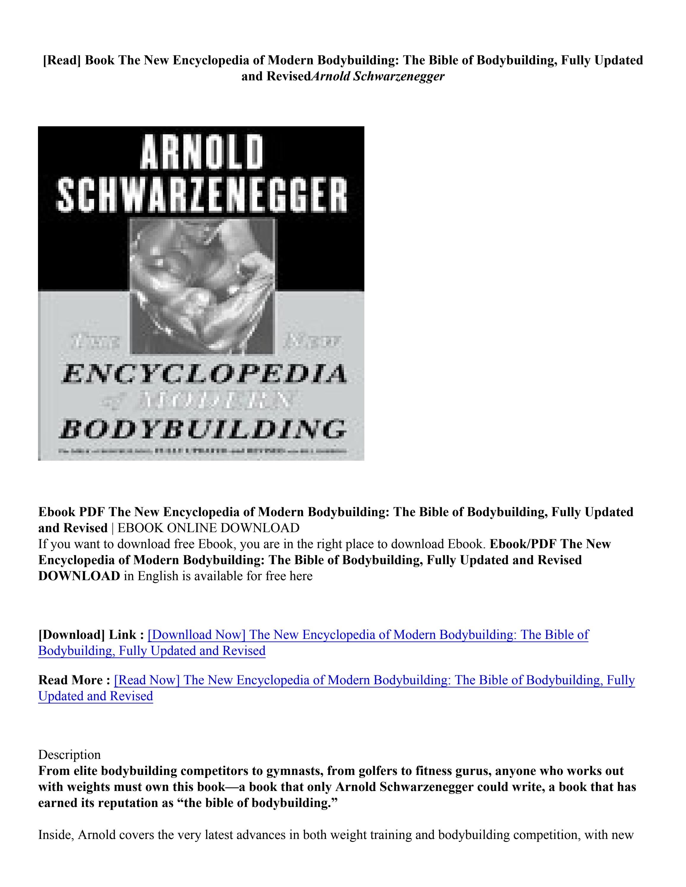 Download PDF The New Encyclopedia of Modern Bodybuilding: The Bible of ...