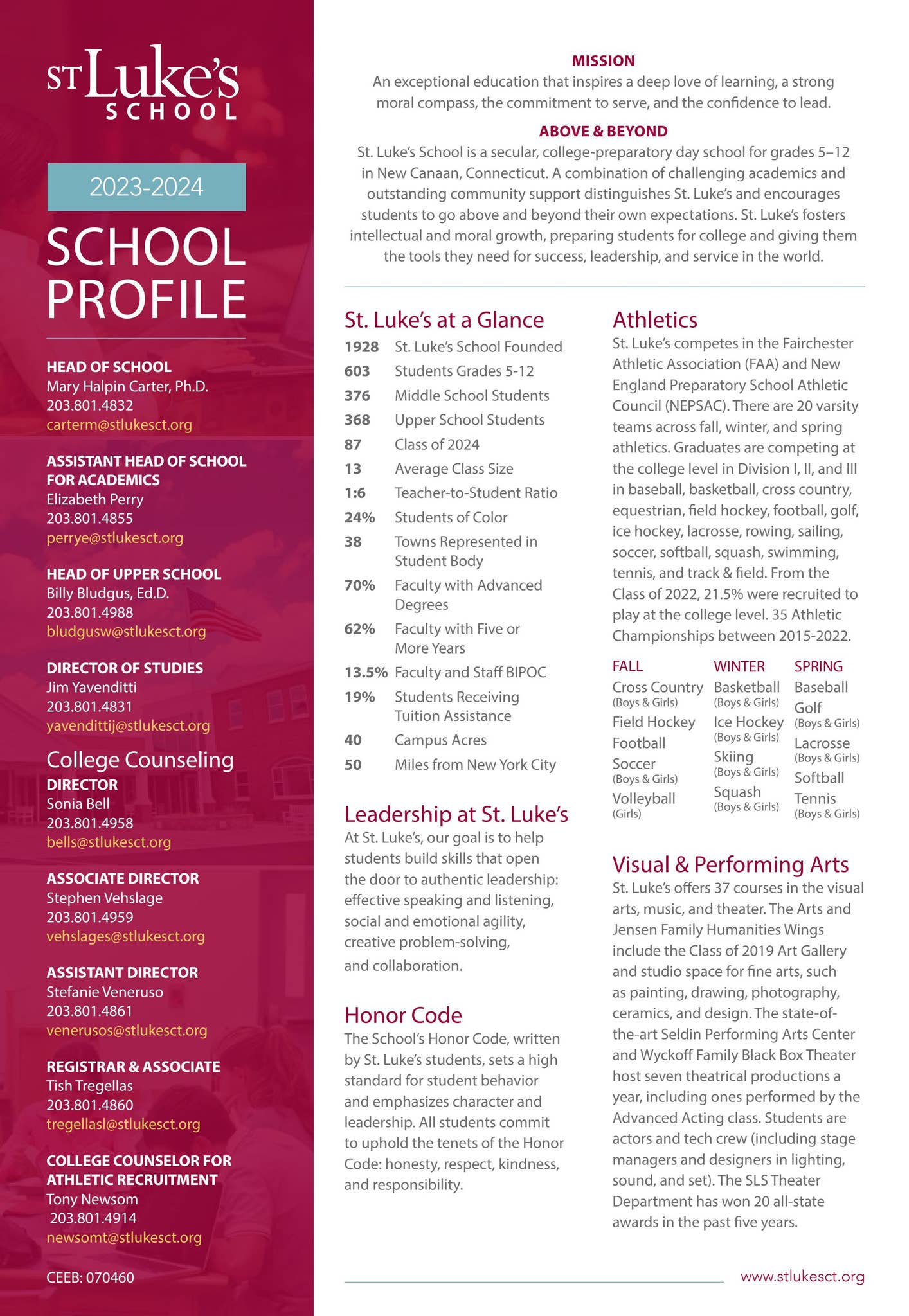 St. Luke's 20232024 School Profile by St. Luke's School Issuu