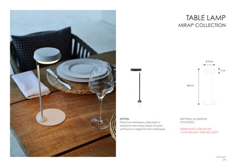 M.S.G. TRADELINK LTD 灯饰目录 · Imagilights 桌 Lamps 2024 第 24 页