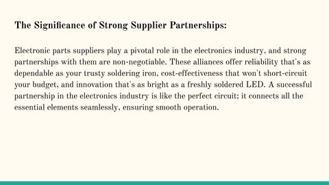 Briocean Technology Co Ltd - How to Build a Partnership with Your Electronic Parts Suppliers 第 3 页