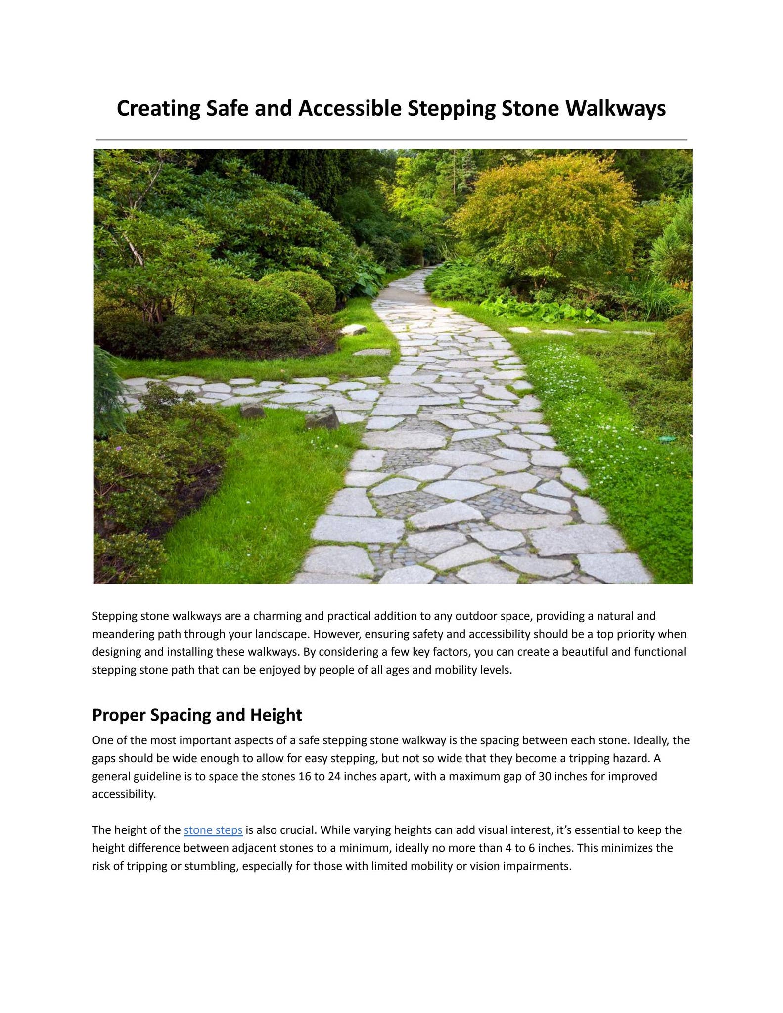 How To Install A Stepping Stone Pathway