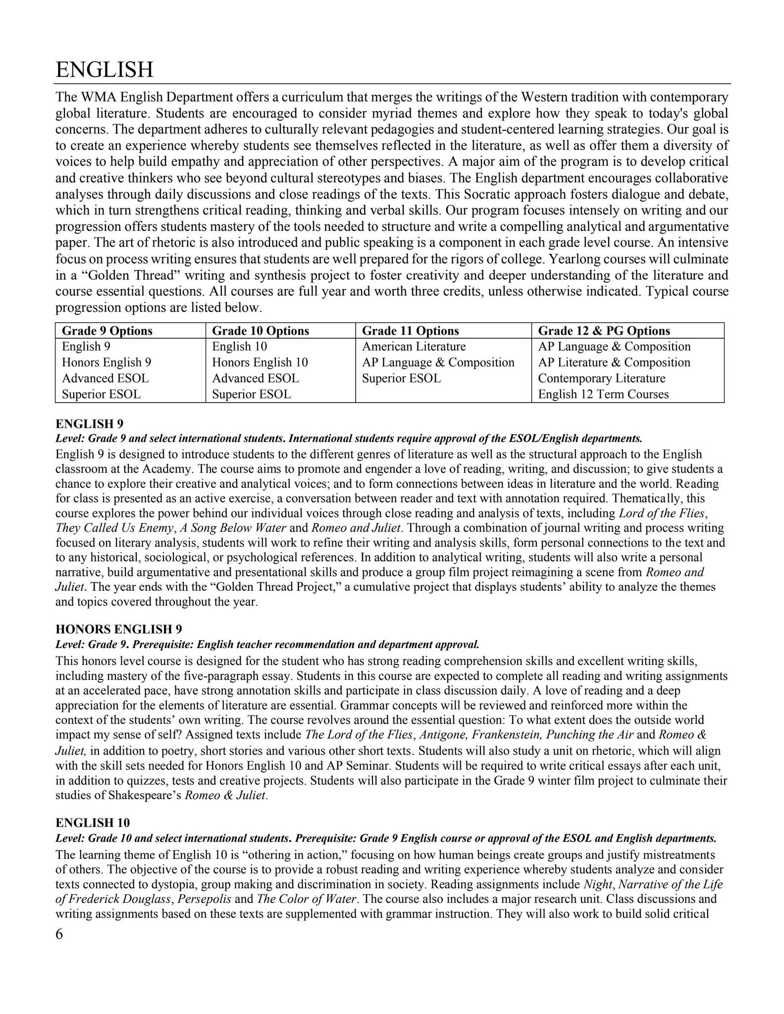 Course of Studies 2024-2025 by Wilbraham & Monson Academy - Issuu