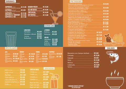 Cárdapio Eskina do Caldinho