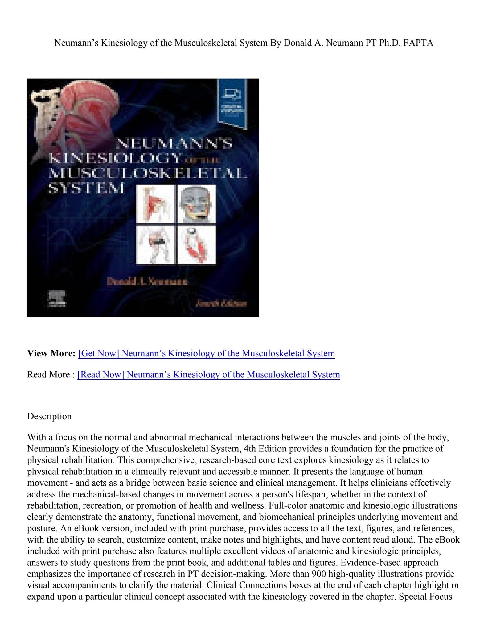 PDF Download] Neumann's Kinesiology of the Musculoskeletal