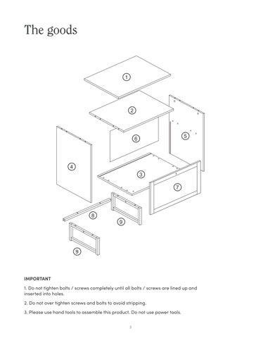 nathanjameshome 家具目录 · Mina 床头柜 Instruction Sheet 33205 第 3 页