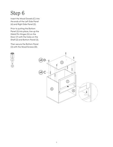 nathanjameshome 家具目录 · Mina 床头柜 Instruction Sheet 33205 第 9 页