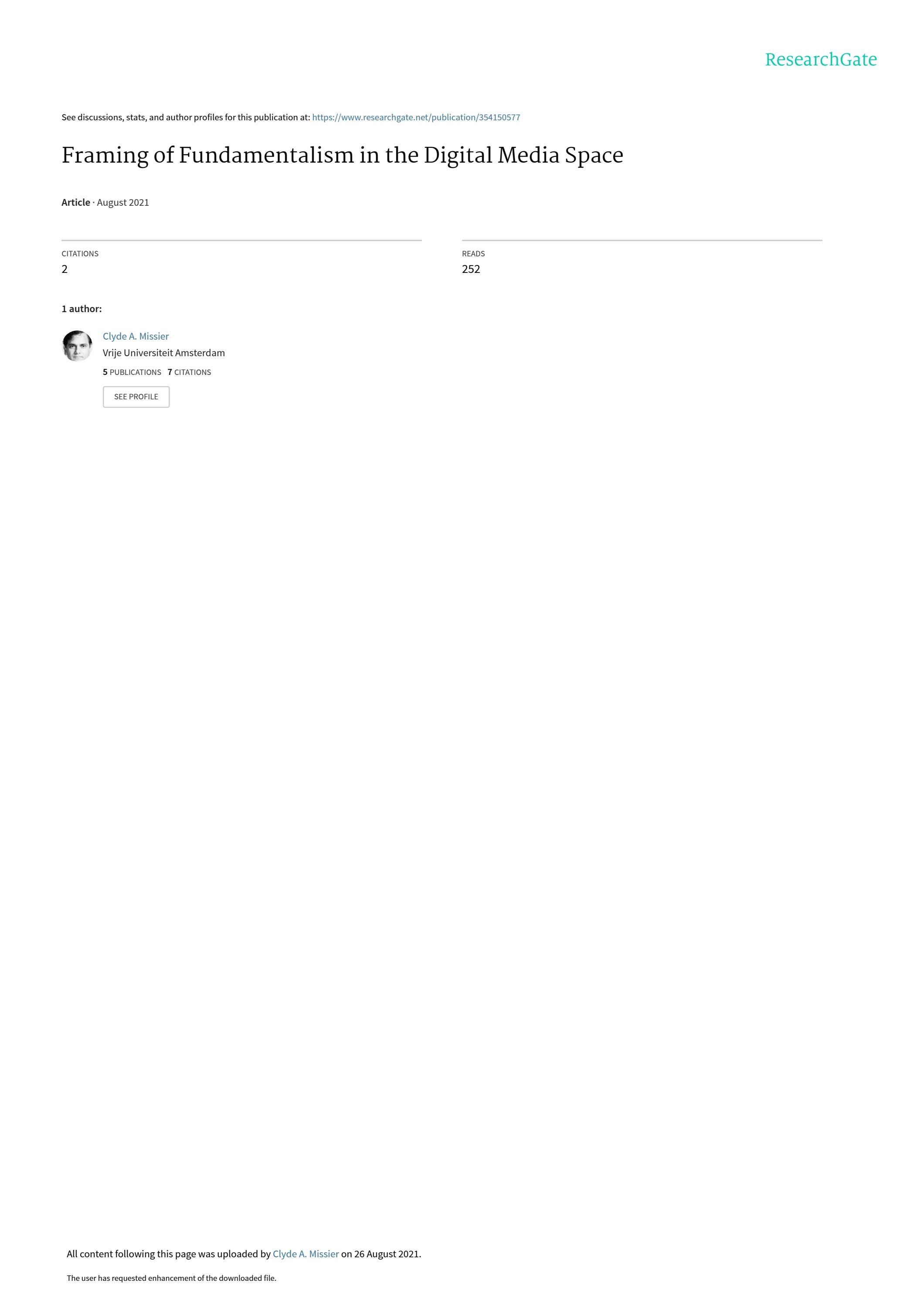 Framing of Fundamentalism in the Digital Media Space by demandside Issuu