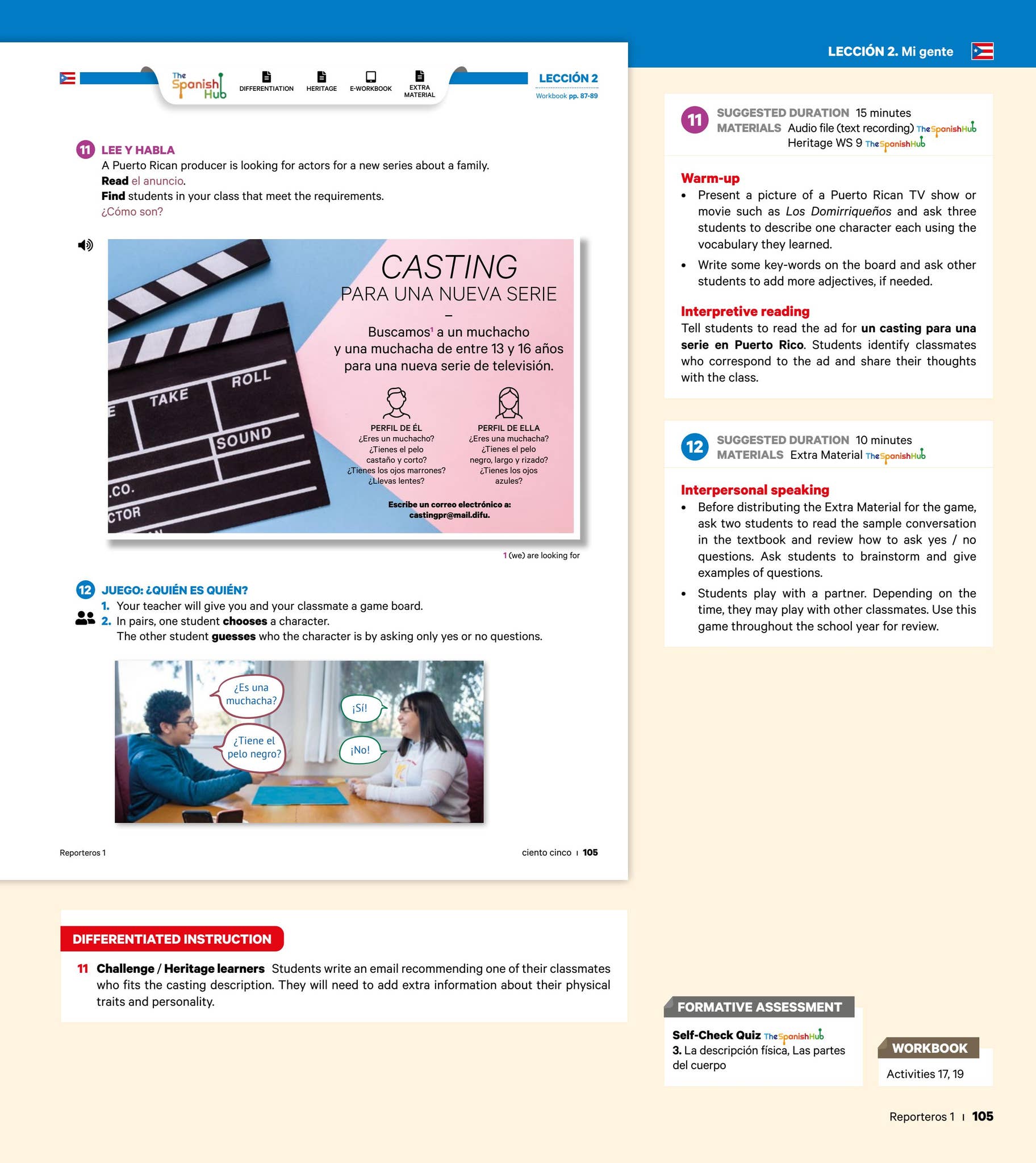 Reporteros 1-Teacher's Edition-Unit 2[Sample] by Klett World Languages ...