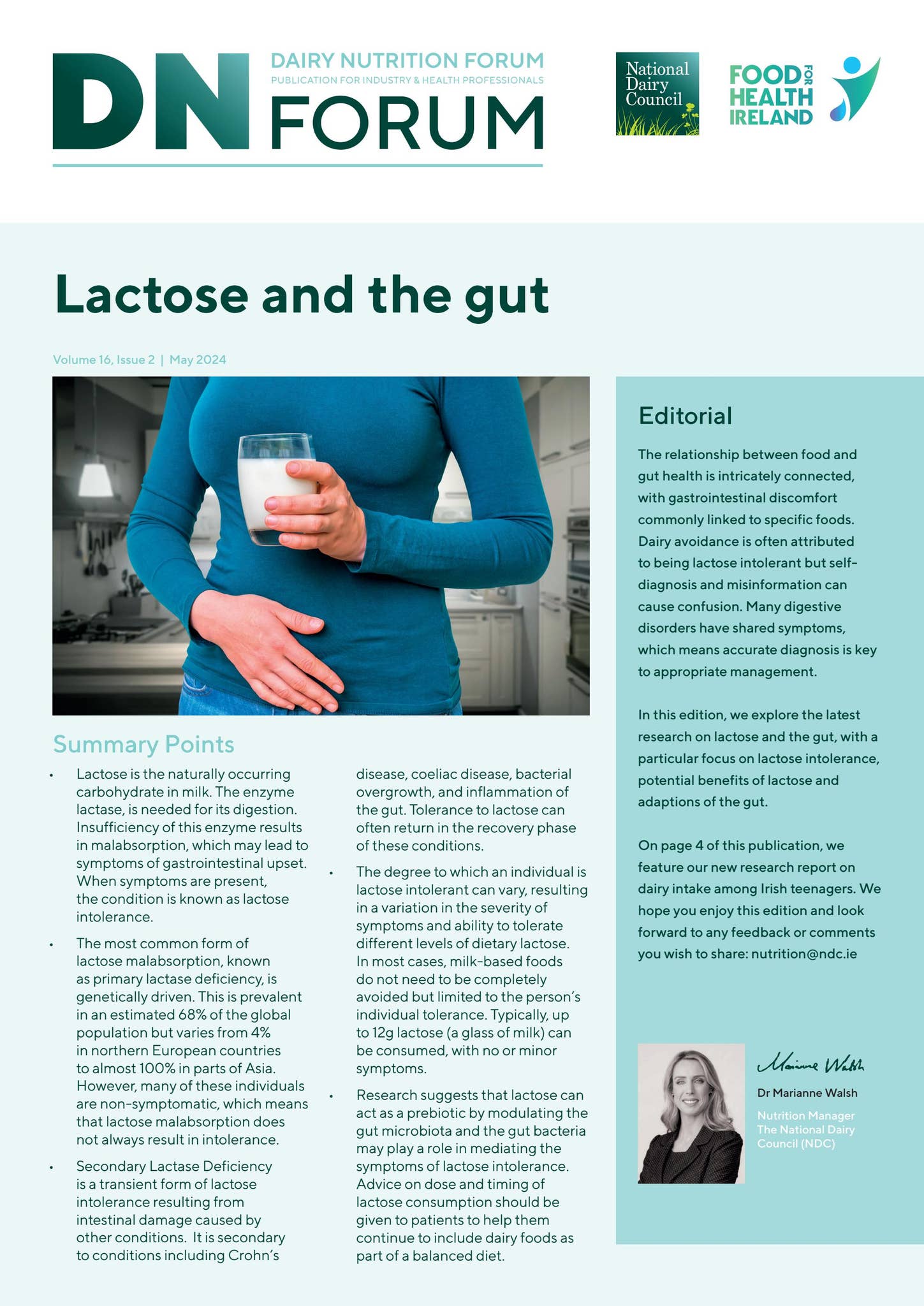 DN Forum: Lactose and the gut - May 2024 by The National Dairy Council ...