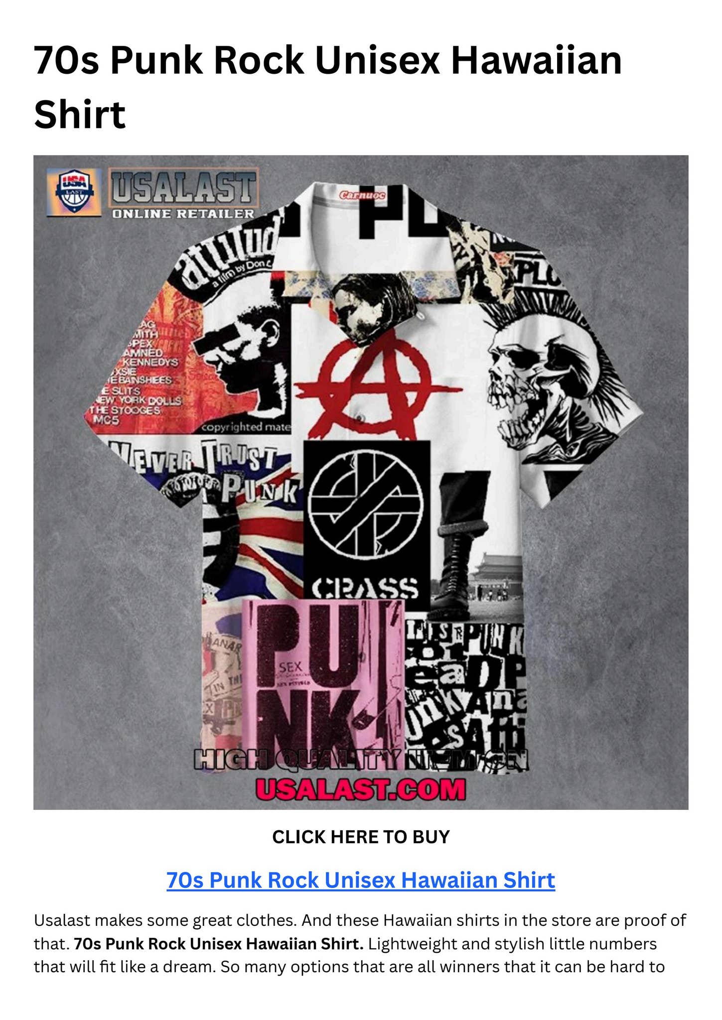 70s Punk Rock Unisex Hawaiian Shirt by 94kfashion - Issuu 70s Punk Rock Unisex Hawaiian Shirt by 94kfashion - Issuu