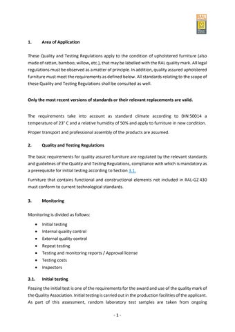 dgm-moebel.de 家具目录 · Quality and Testing Regulations for Upholstered 家具 第 8 页