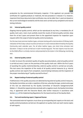 dgm-moebel.de 家具目录 · Quality and Testing Regulations for Upholstered 家具 第 9 页