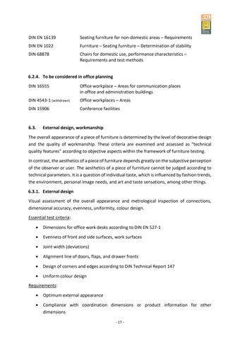 Quality and Testing Regulations for 办公 and 工程 家具 第 24 页