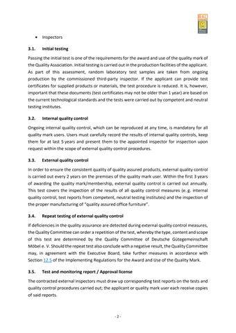 Quality and Testing Regulations for 办公 and 工程 家具 第 9 页