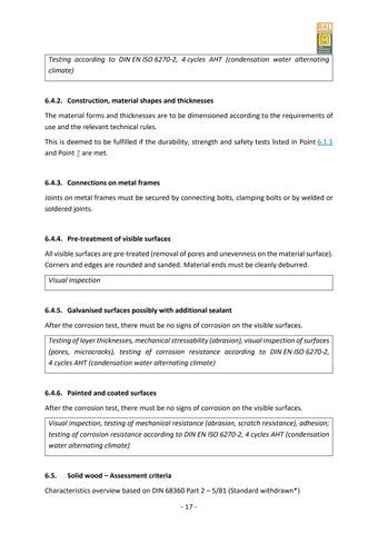 Quality and Testing Regulations for 户外 家具 第 23 页