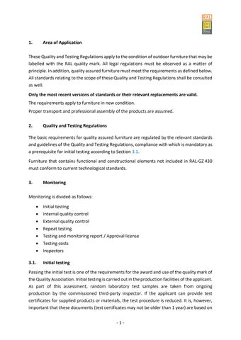 Quality and Testing Regulations for 户外 家具 第 7 页