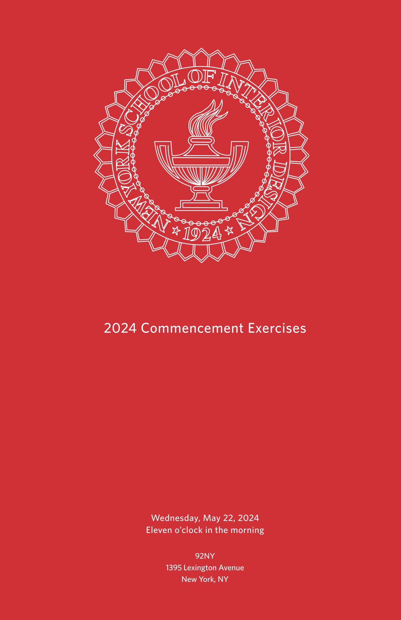 Commencement 2024 Program by New York School of Interior Design - Issuu