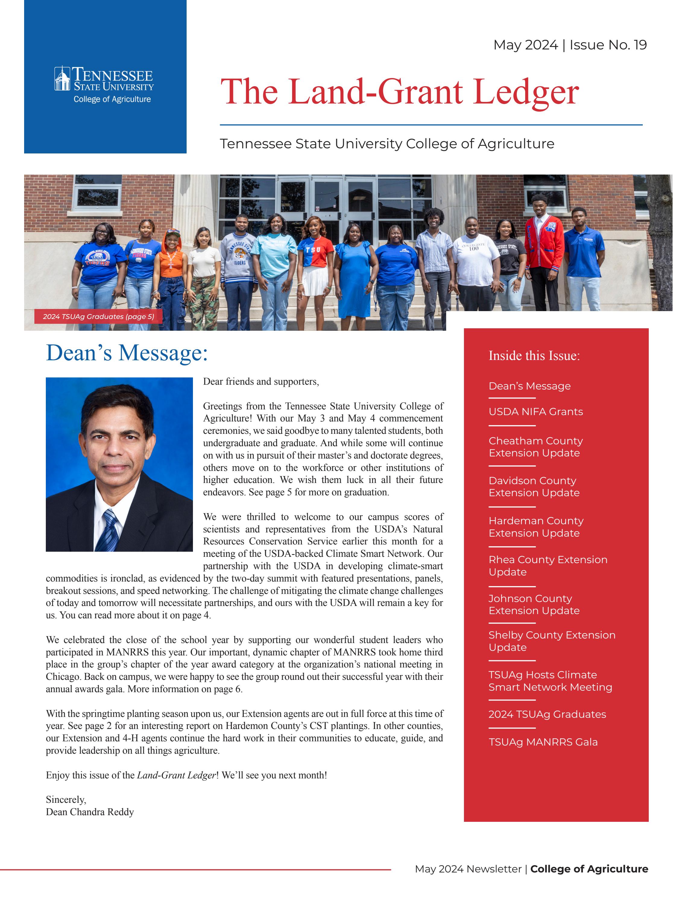 The May 2024 Land-Grant Ledger by The Tennessee State University ...