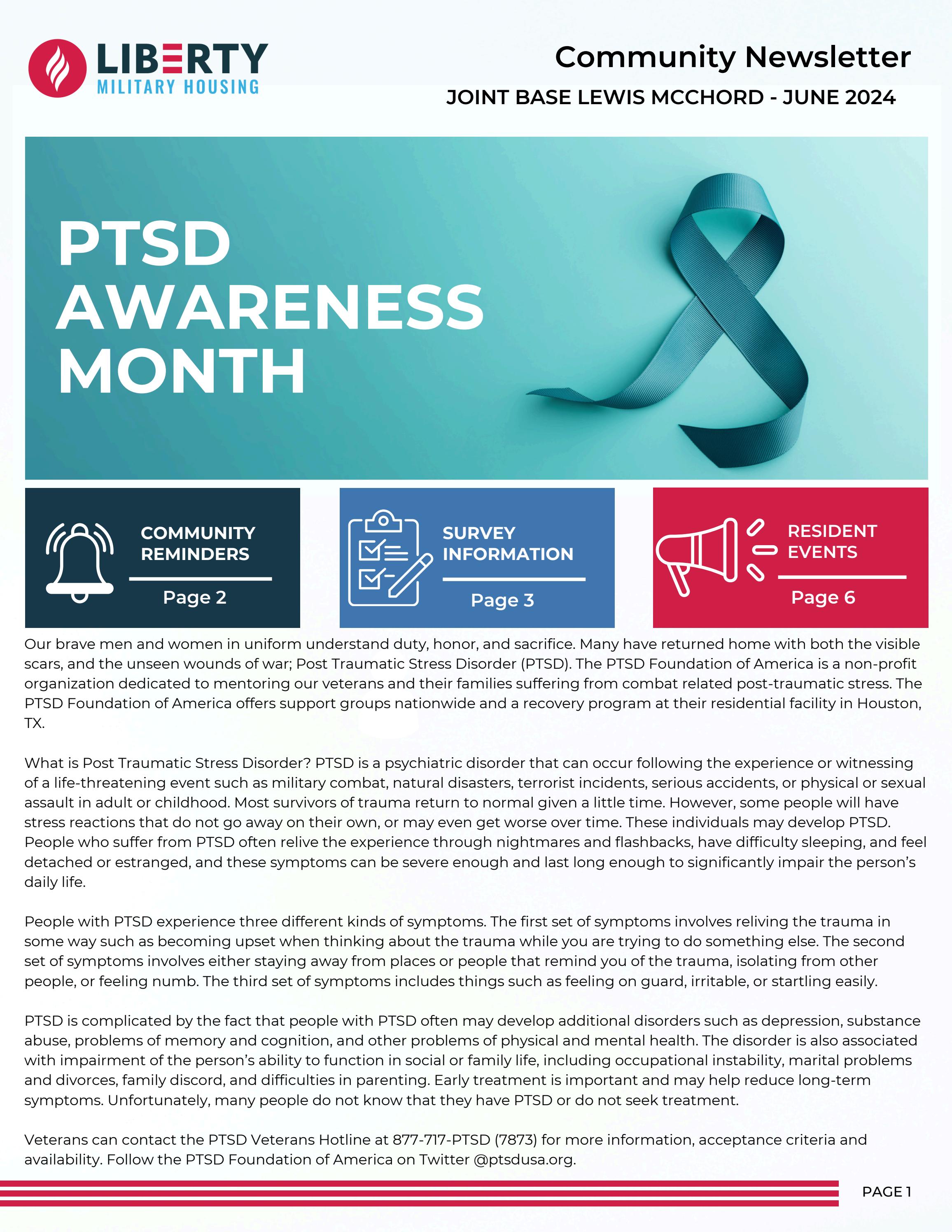 June 2024 Community Newsletter JBLM by Liberty Military Housing at