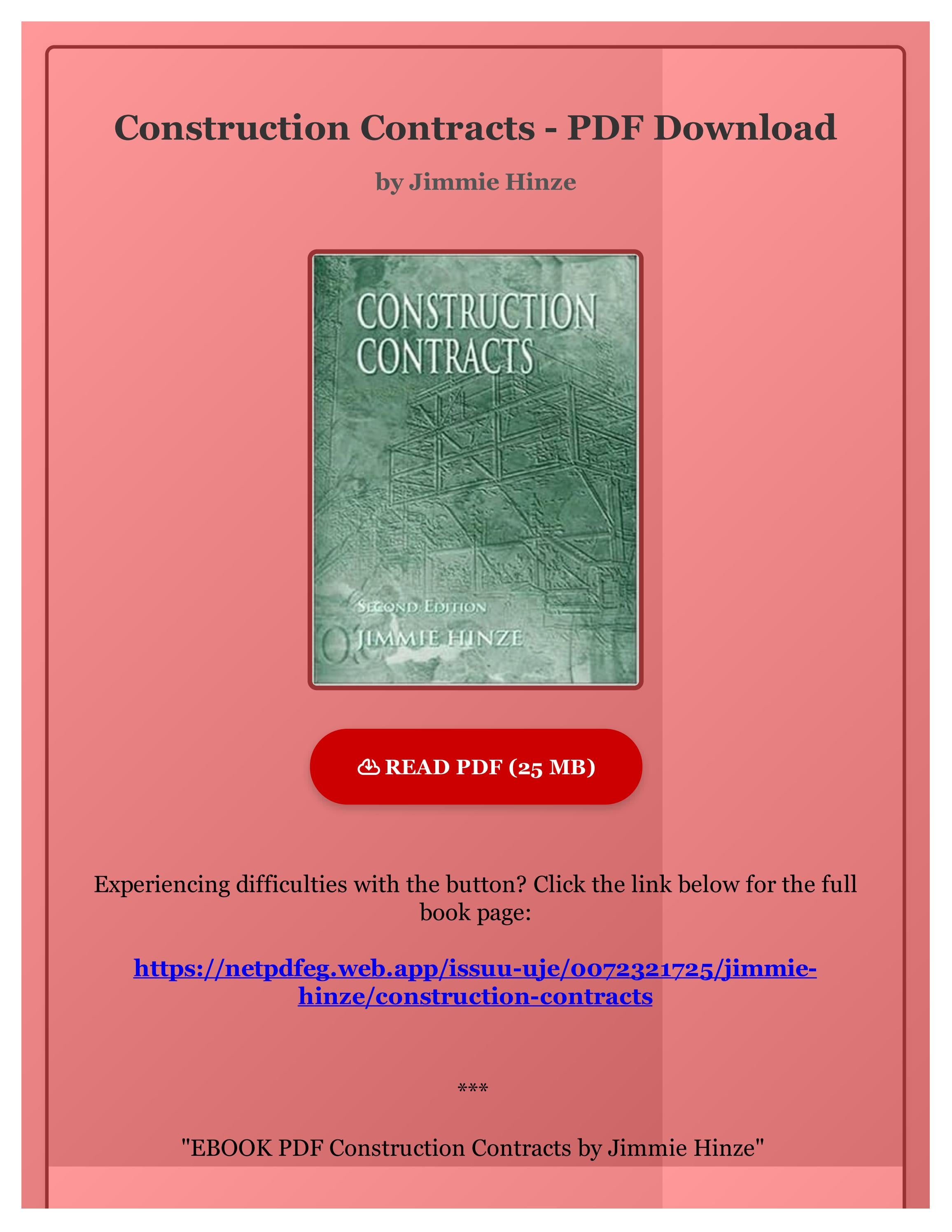 ebook-pdf-construction-contracts-by-jimmie-hinze-by-herzogdvmeo-issuu