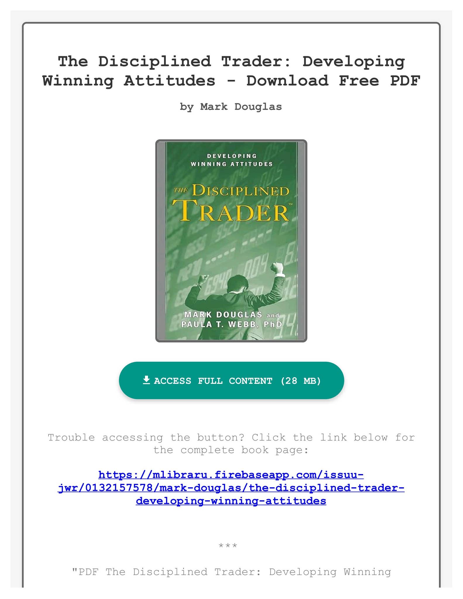 洋書 The Disciplined Trader The Disciplined Trader, (Hardcover) - Walmart.com
