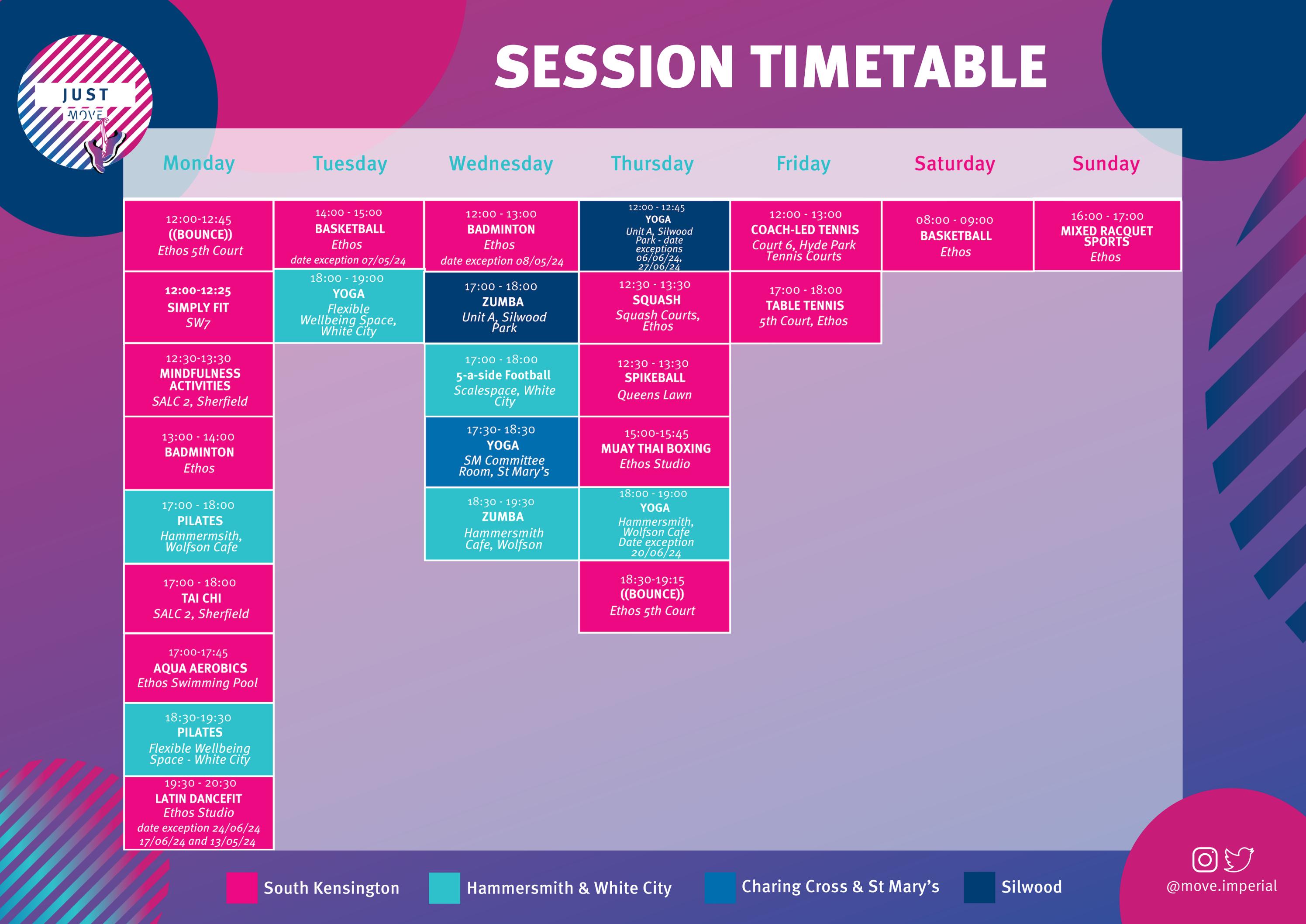 Just Move Timetable by Imperial College London - Issuu