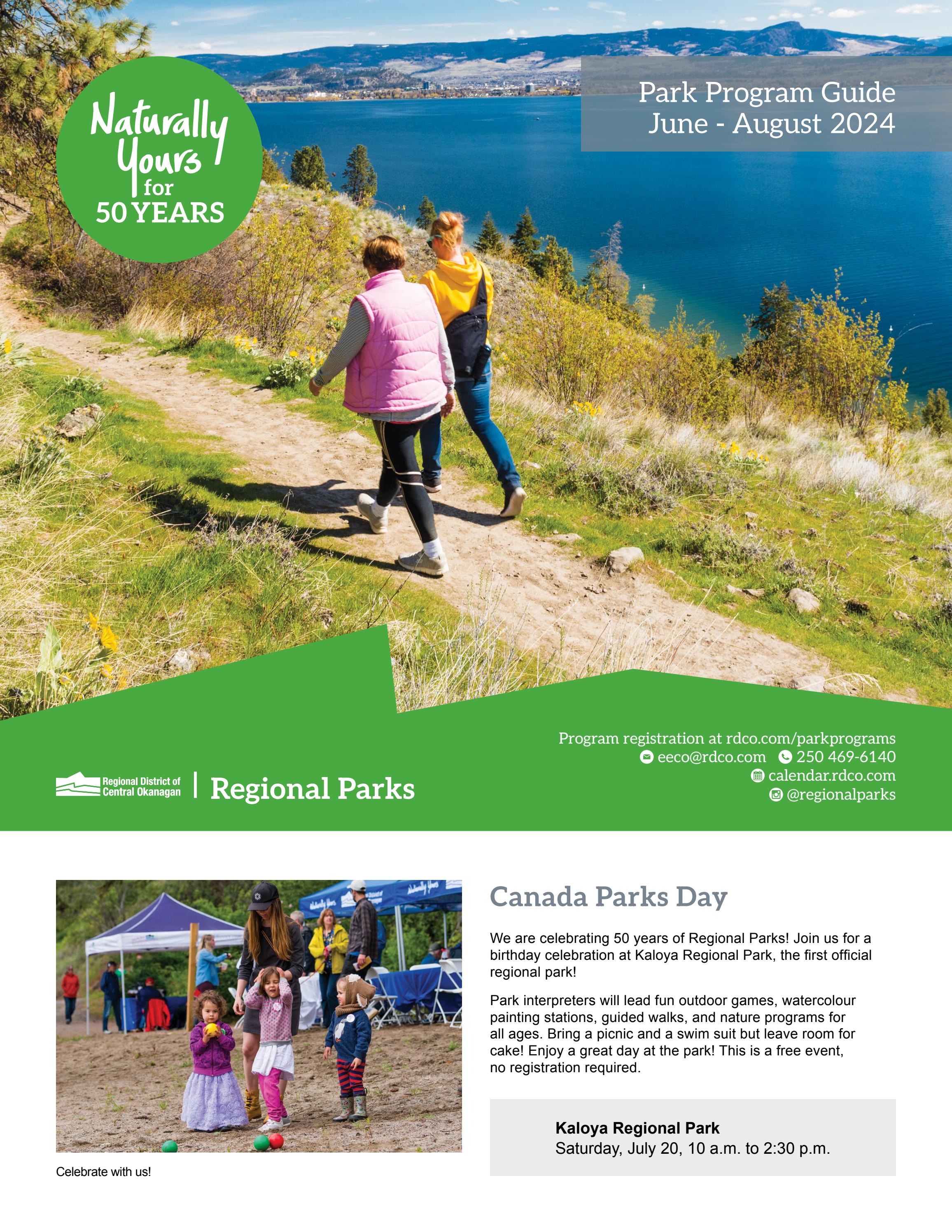 Parks Program Guide: Summer 2024 by RegionalDistrictCentralOkanagan - Issuu
