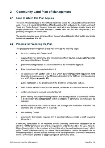 MidCoast Community Land (Generic) Plan of Management 第 22 页