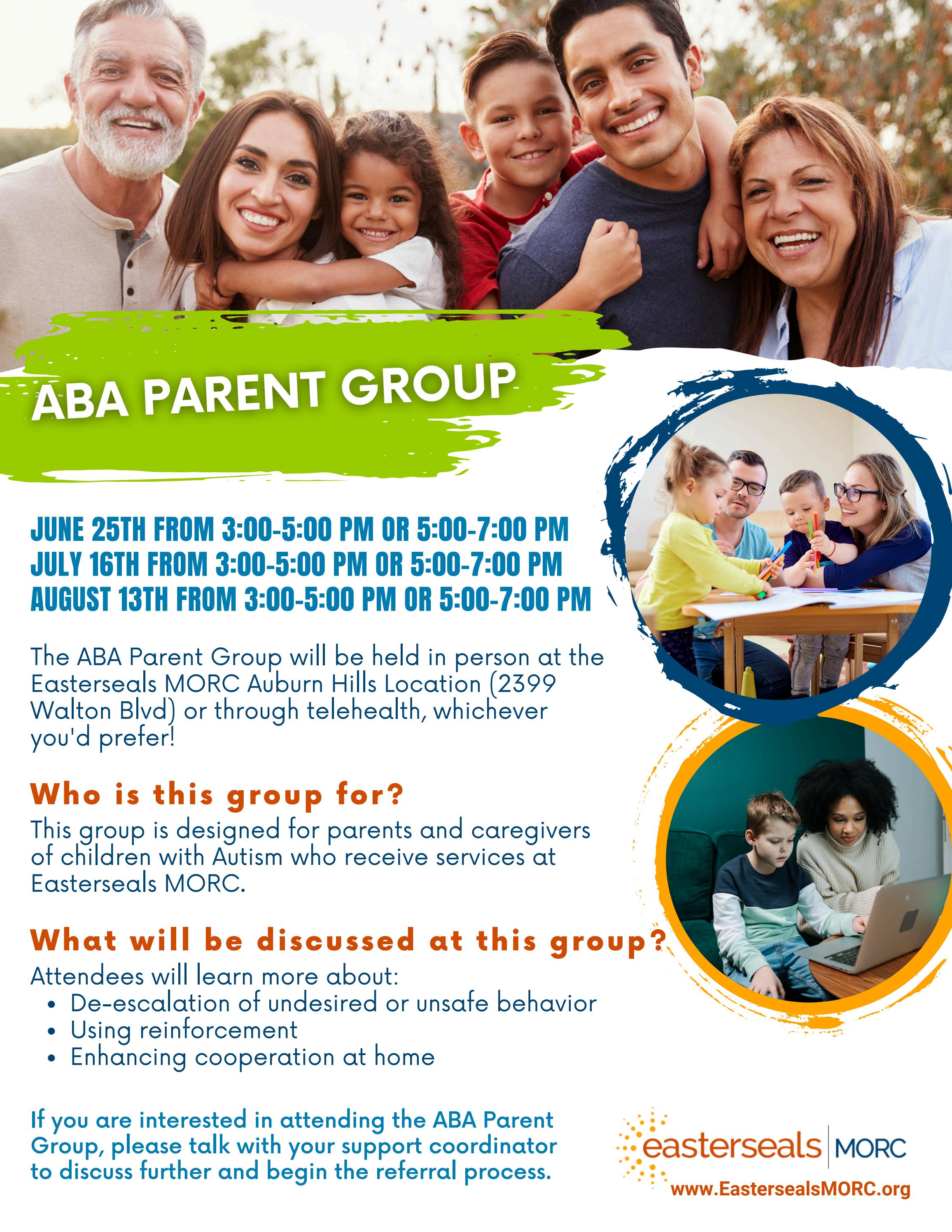 ABA Parent Group Summer 2024 by Easterseals MORC Issuu