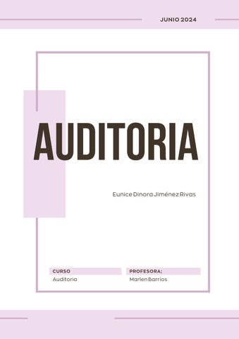 AUDITORIA by Eunice Rivas - Issuu