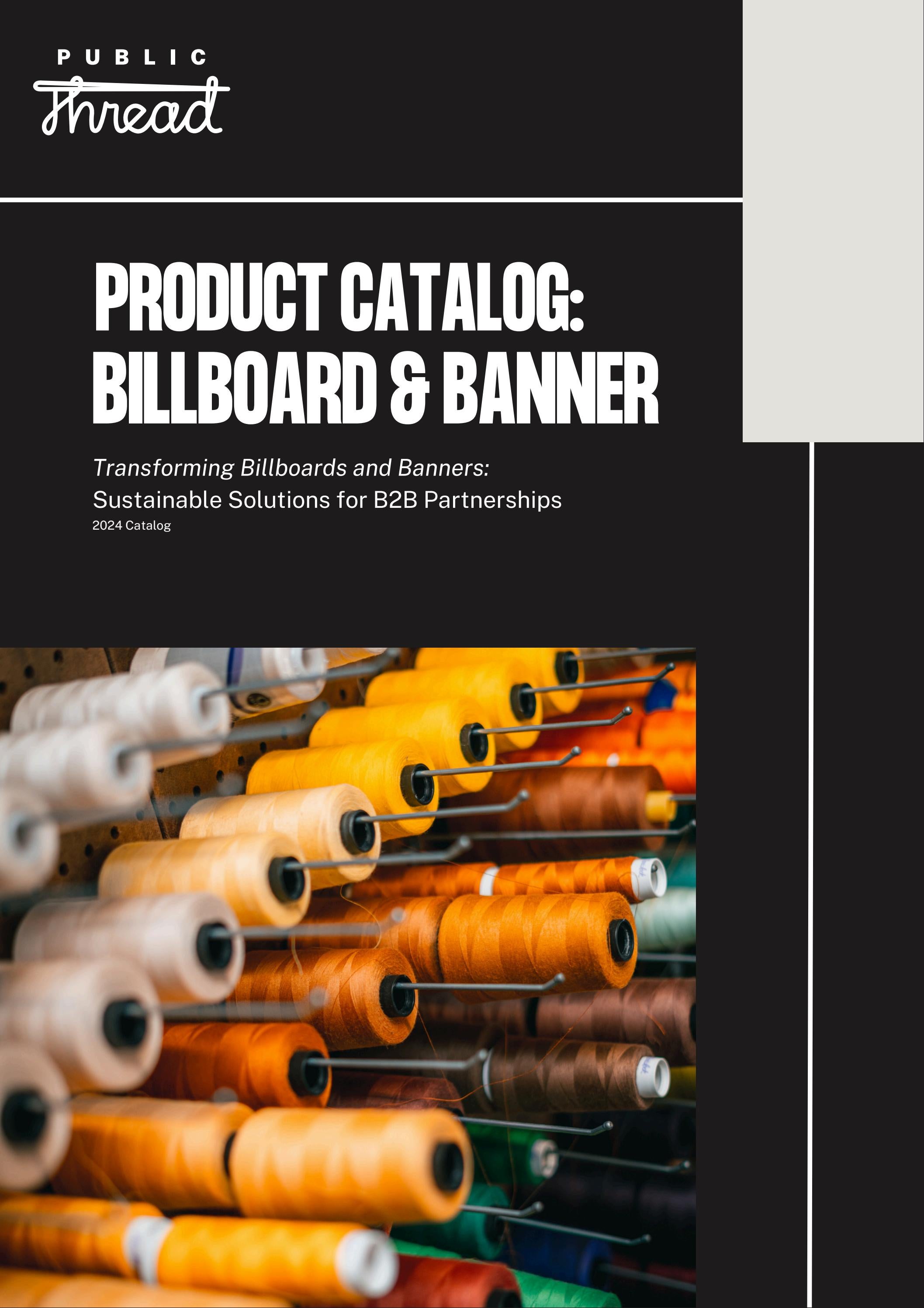 Public Thread 2024 Upcycled Billboard & Banner Catalog by Public Thread