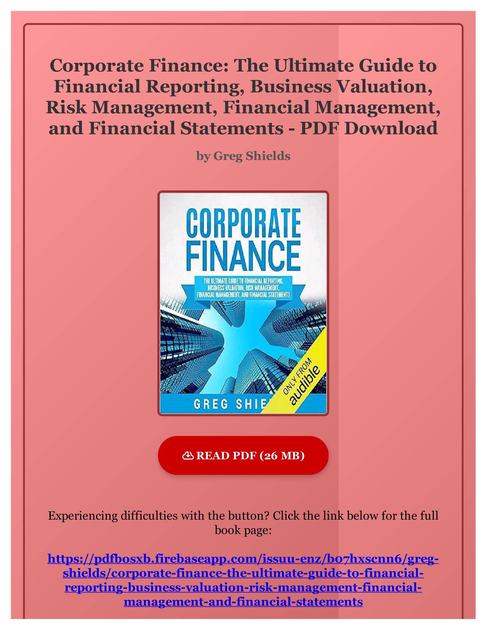 PDF Corporate Finance: The Ultimate Guide to Financial