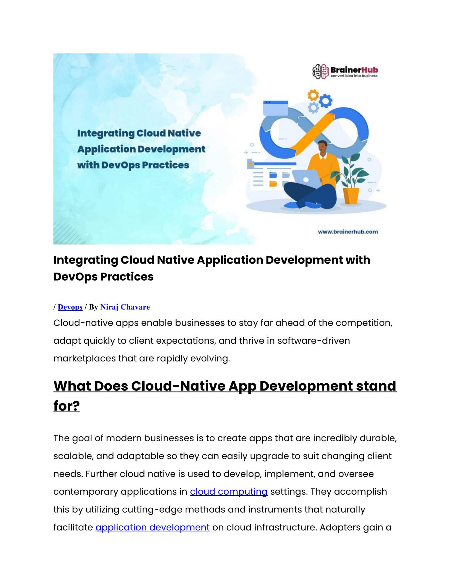 Integrating Cloud Native Application Development with DevOps Practices ...