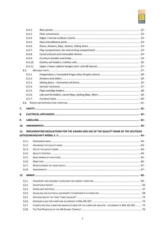 Quality and testing regulations for 柜 家具 第 6 页