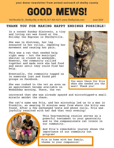 June 2024 Good Mews Newsletter