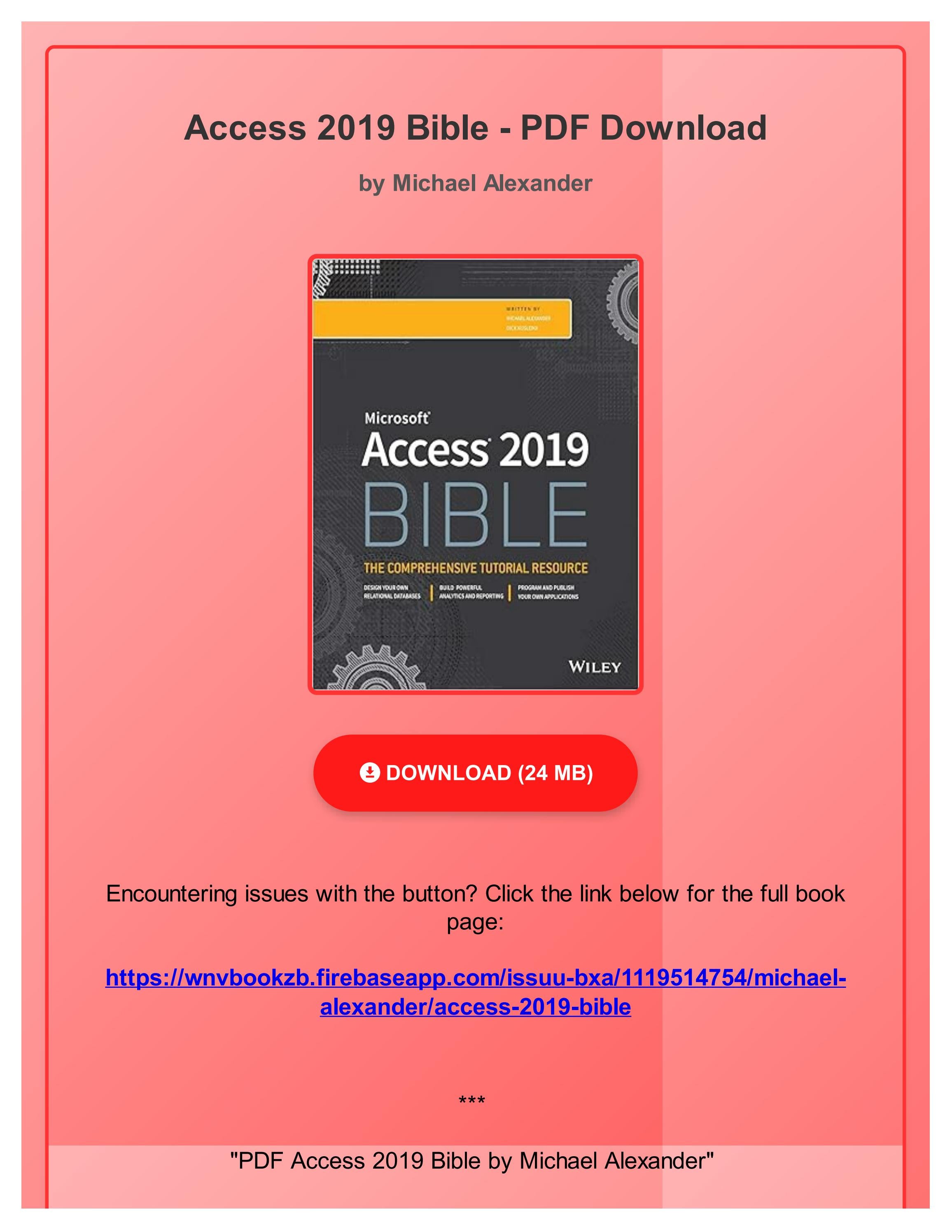 Access 2019 Bible