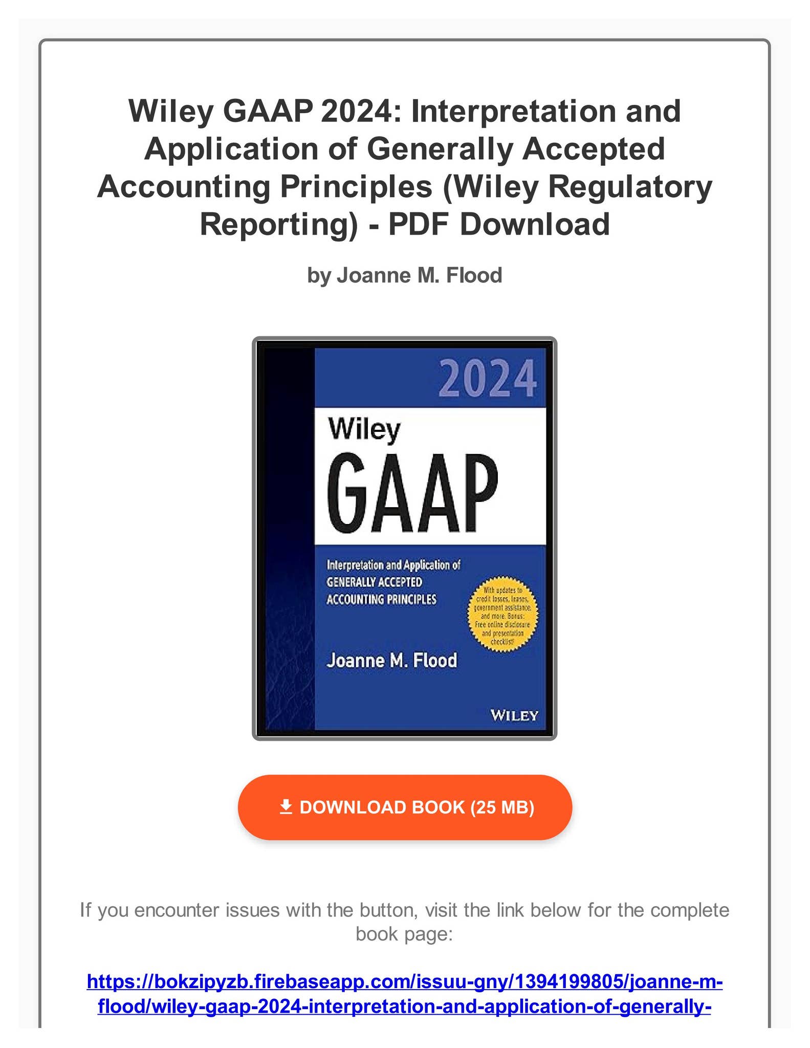 EBOOK PDF Wiley GAAP 2024: Interpretation and Application of