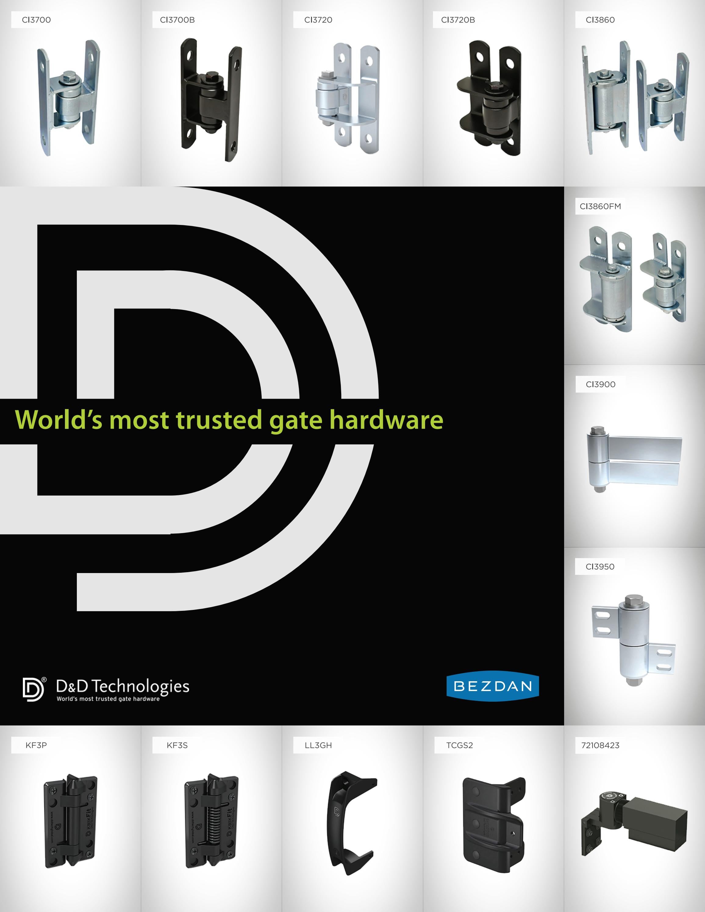 New Product Alert D&D Technologies Gate Hardware Products by Bezdan