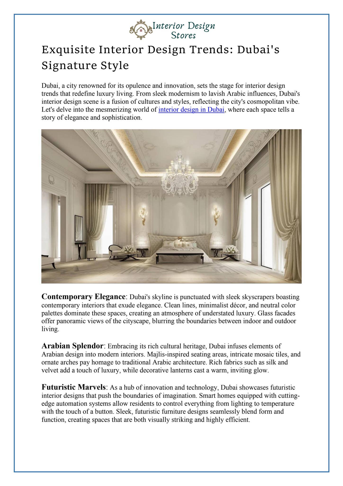 Exquisite Interior Design Trends: Dubai's Signature Style by Interior ...