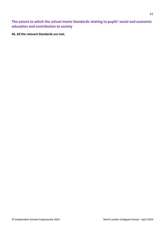 North London Collegiate 教育 - Inspection Report 第 11 页