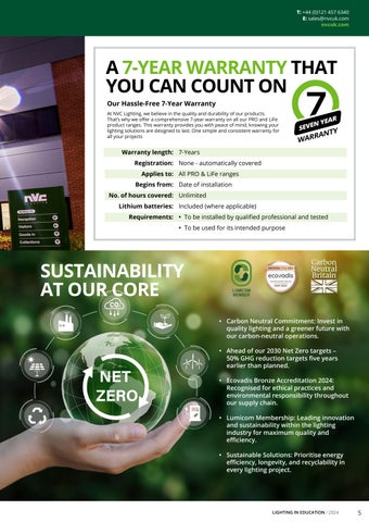 NVC Lighting UK NVC Education 灯饰手册 2024 第 5 页