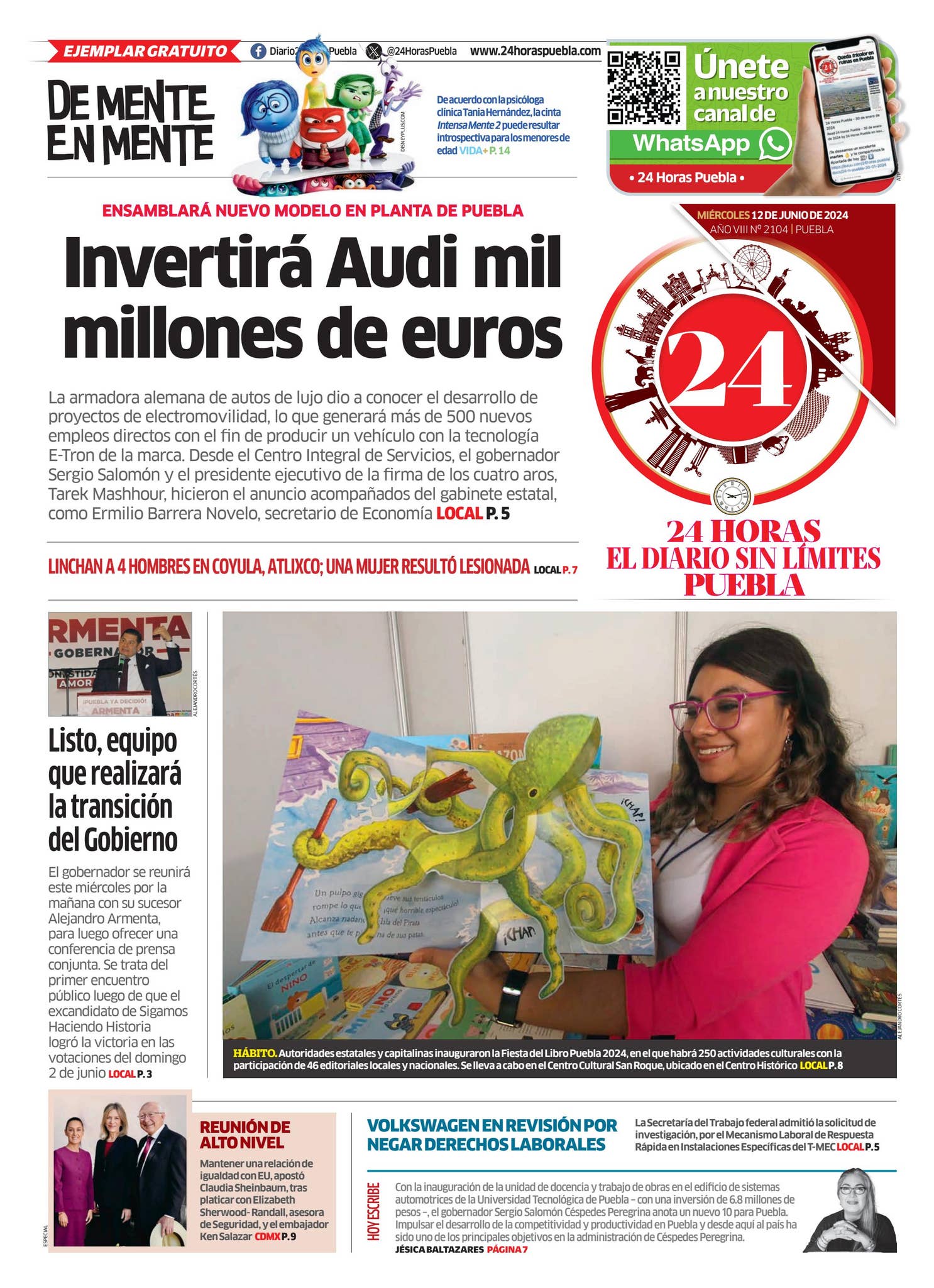 24 Horas Puebla - 12 de Junio de 2024 by 24 Horas Puebla - Issuu, image size:1486x2048